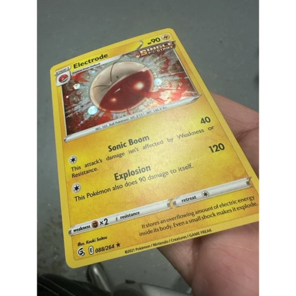 Electrode 088/264 Holo cosmos HD MEW FART SWIRL 🌀 +‎ MISCUT ERROR MP